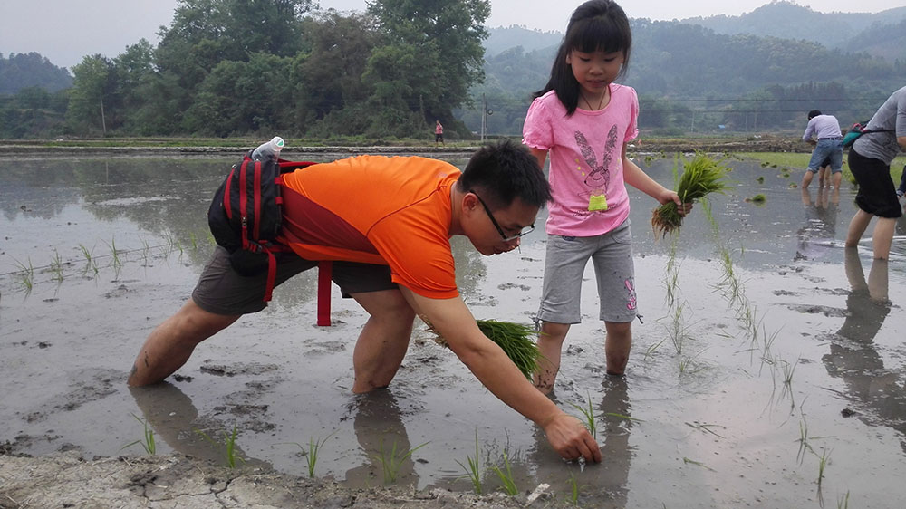 PCA, china, urban kids planting rice